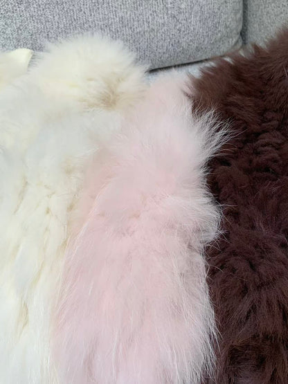 [Super Warm] Fluffy Fox Fur 90% Down Vest