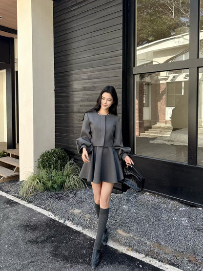 [Best-Selling] Elegant Office Lady 2-Piece Set (V26026)