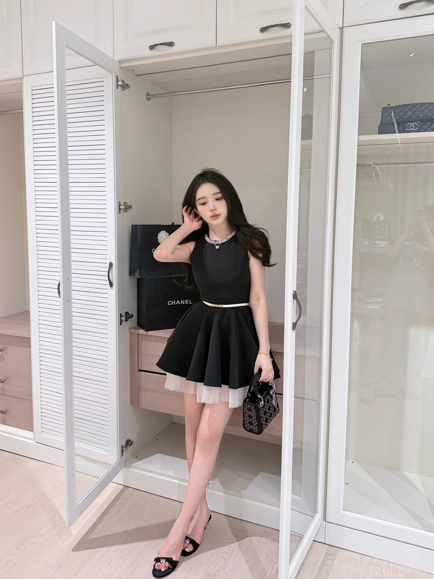 [Celebrity] Princess Slimfit Dress with Belt (QF039)