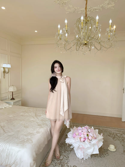 [Stylish] Flowy Lace Mini Dress (Q1119)