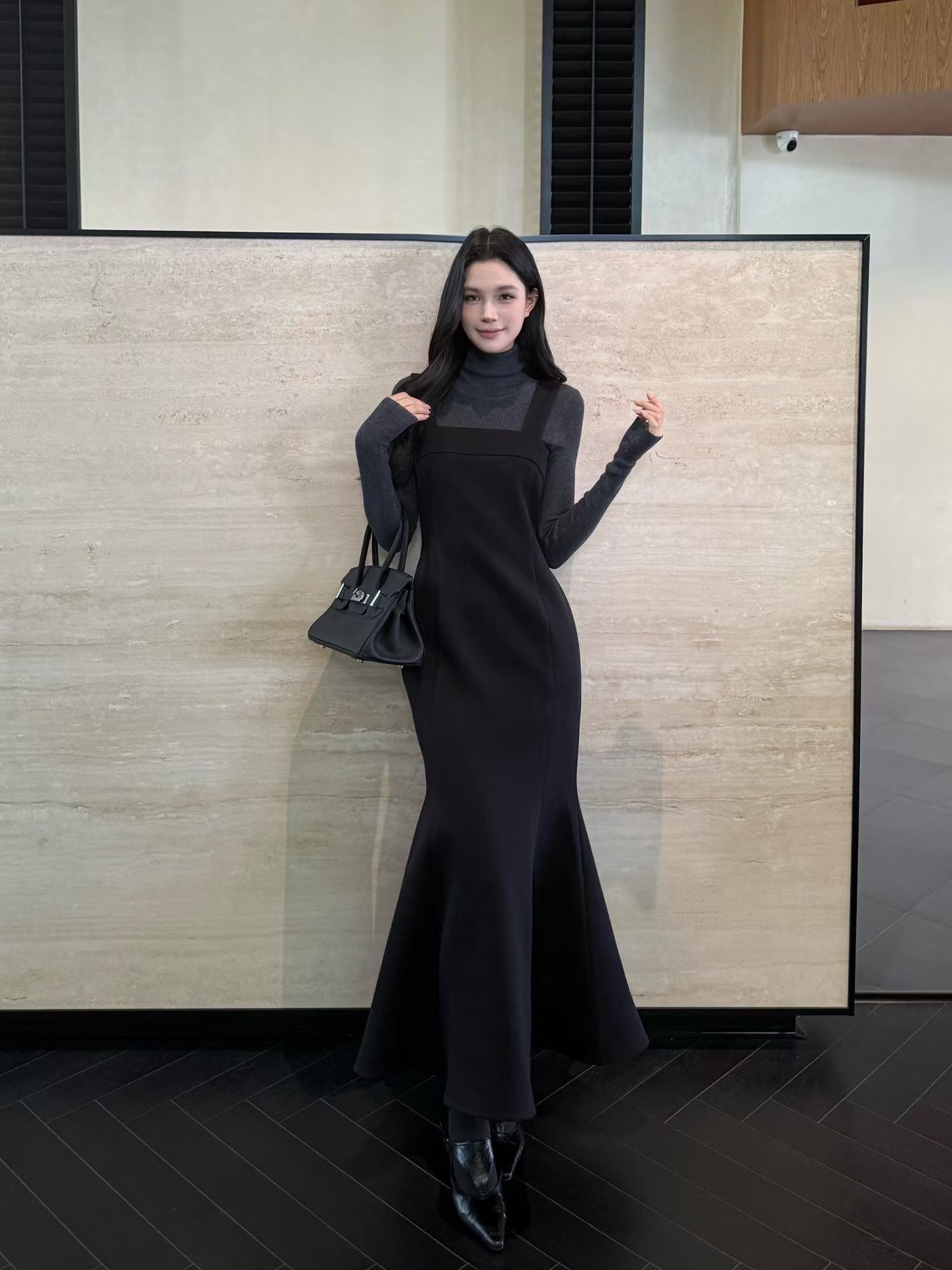 [Elegant] Woolen Fishtail Vest Skirt