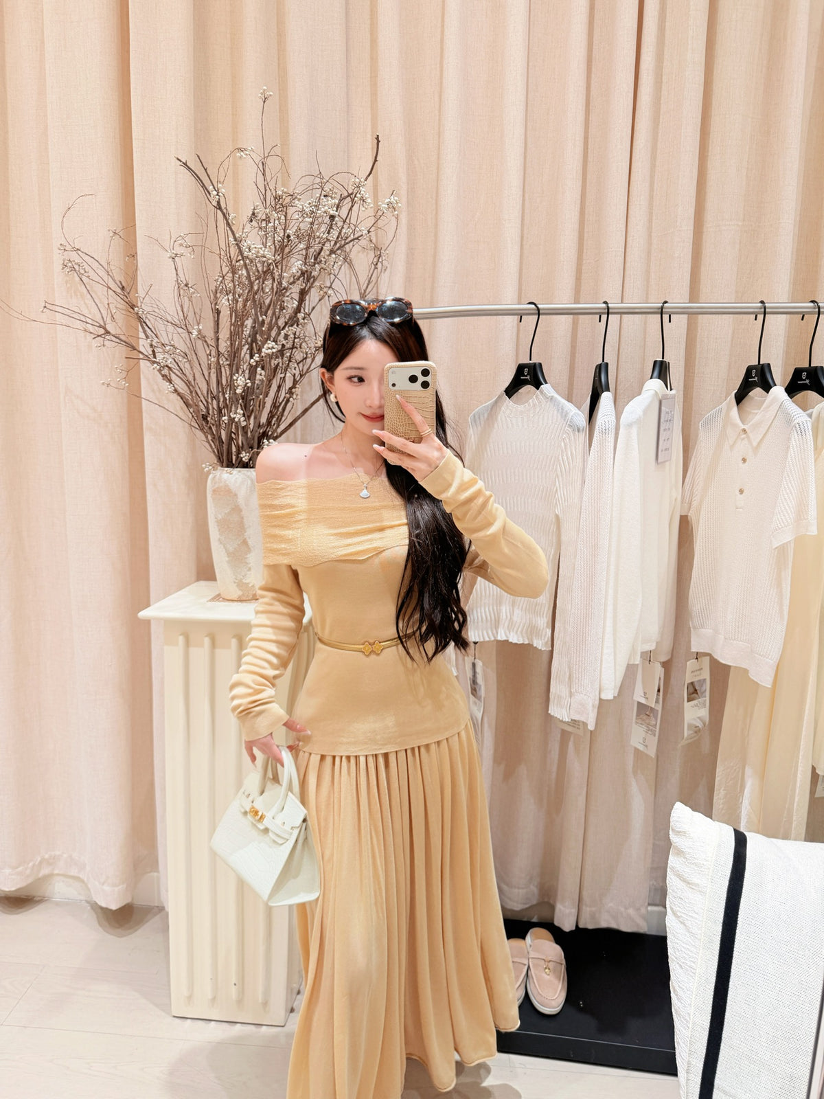 [Lumi Premium] Lyocell-Wool Flowy A-Line Skirt (YR2010)