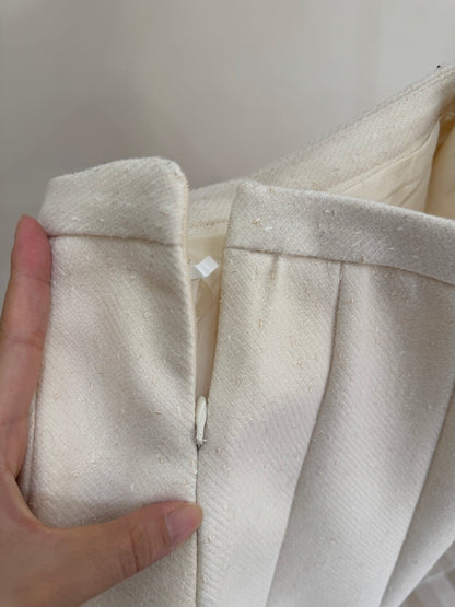 [Workwear] OL Tweed Blazer+Pleated Skirt Set (with Belt)