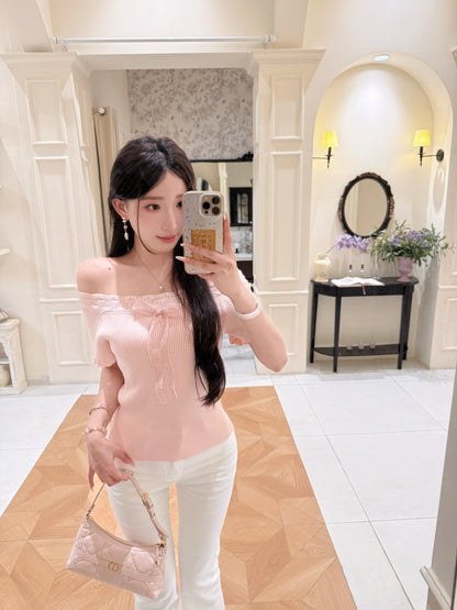 [Versatile] Ribbon Knitted Top (MY902)