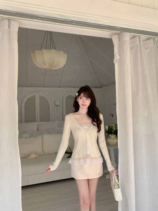 [100% Acetate] A-Line Skirt