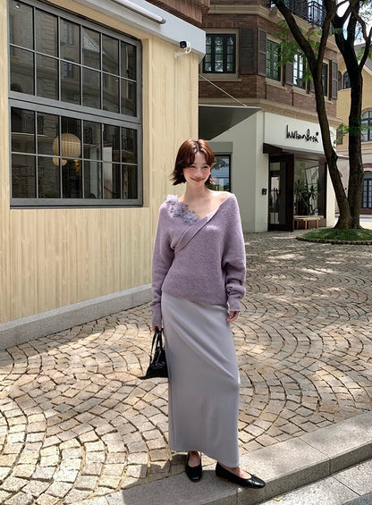 [White Label] Elegant Slim Long Skirt