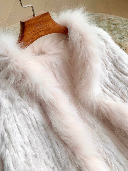 [Luxe] Fox Fur & Rex Rabbit Fur Cape Jacket (PC-010)