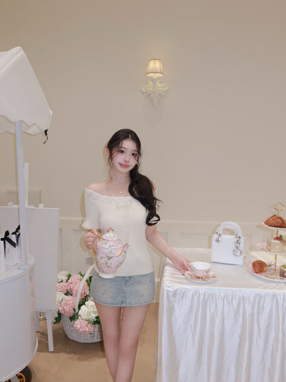 [Versatile] Ribbon Knitted Top (MY902)
