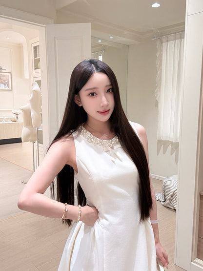 [Bestseller] Pearl beaded Slimfit One-piece Dress (QF005)