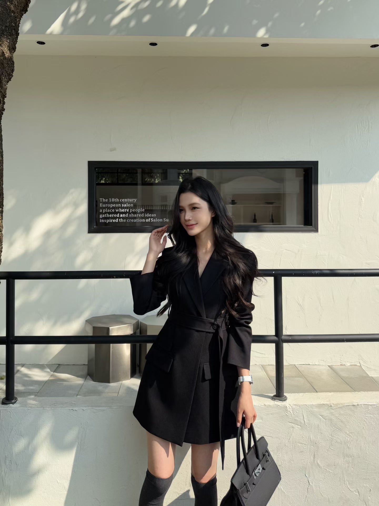 [Stylish] Designer Slimfit Blazer Skirt (with belt)