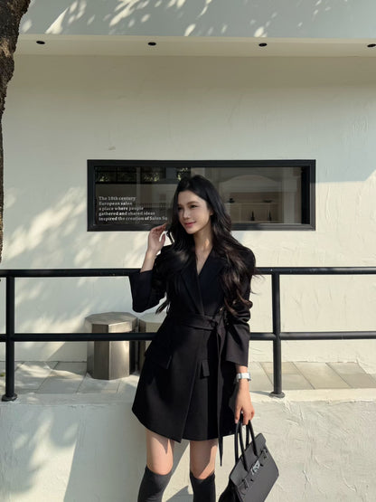 [Stylish] Designer Slimfit Blazer Skirt (with belt)