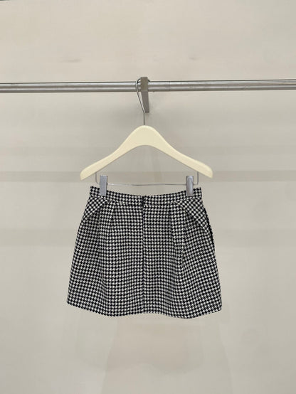 [Girlgod] British Style Top+ A-line Short Skirt Set