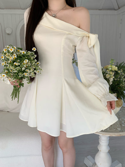 [Princess] 100% Lyocell off-shoulder Dress