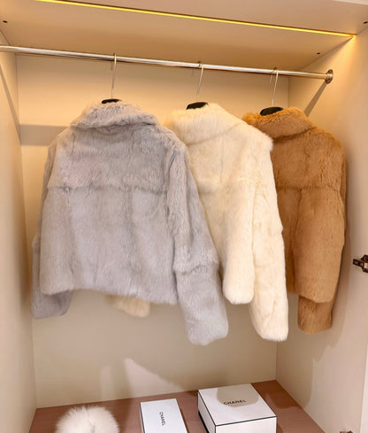 ⁠[Bestseller] Rabbit Fur Ribbon Bow Jacket (PC-015)⁠