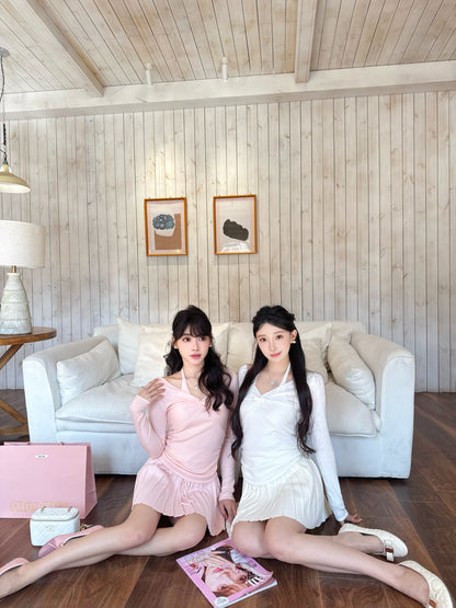 [Girly] Knitted Pleated Skirt