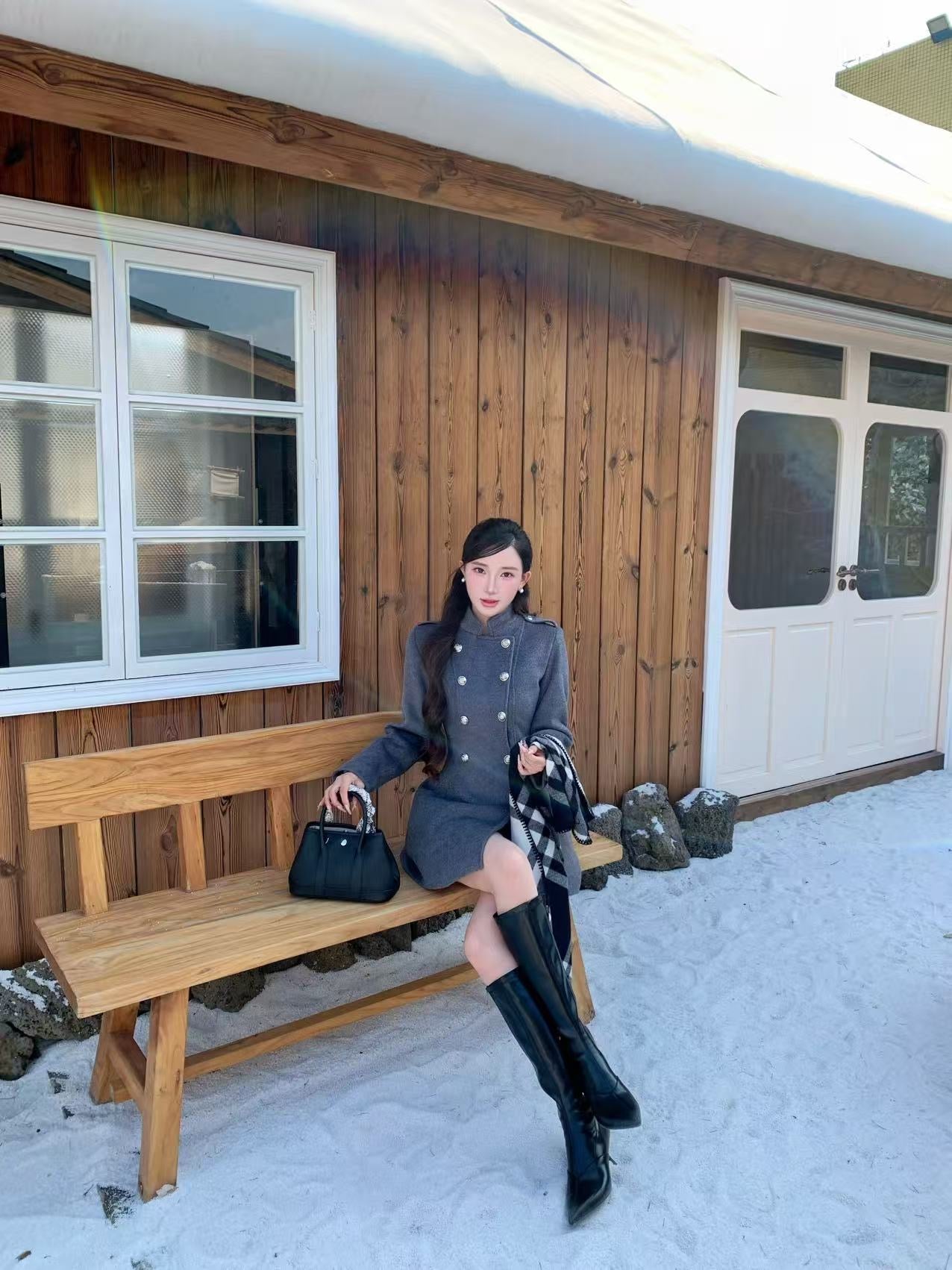 [Girlgod] Low Heel High Boot