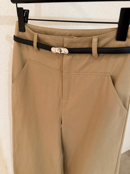 [Old Money] 100% Cotton Premium Slim Pants (with belt)