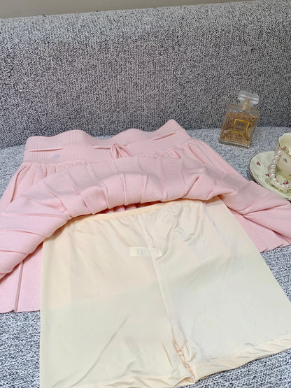 [Girly] Knitted Pleated Skirt