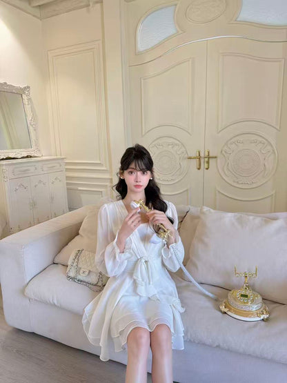 [Celebrity] Chiffon Ribbon Skirt