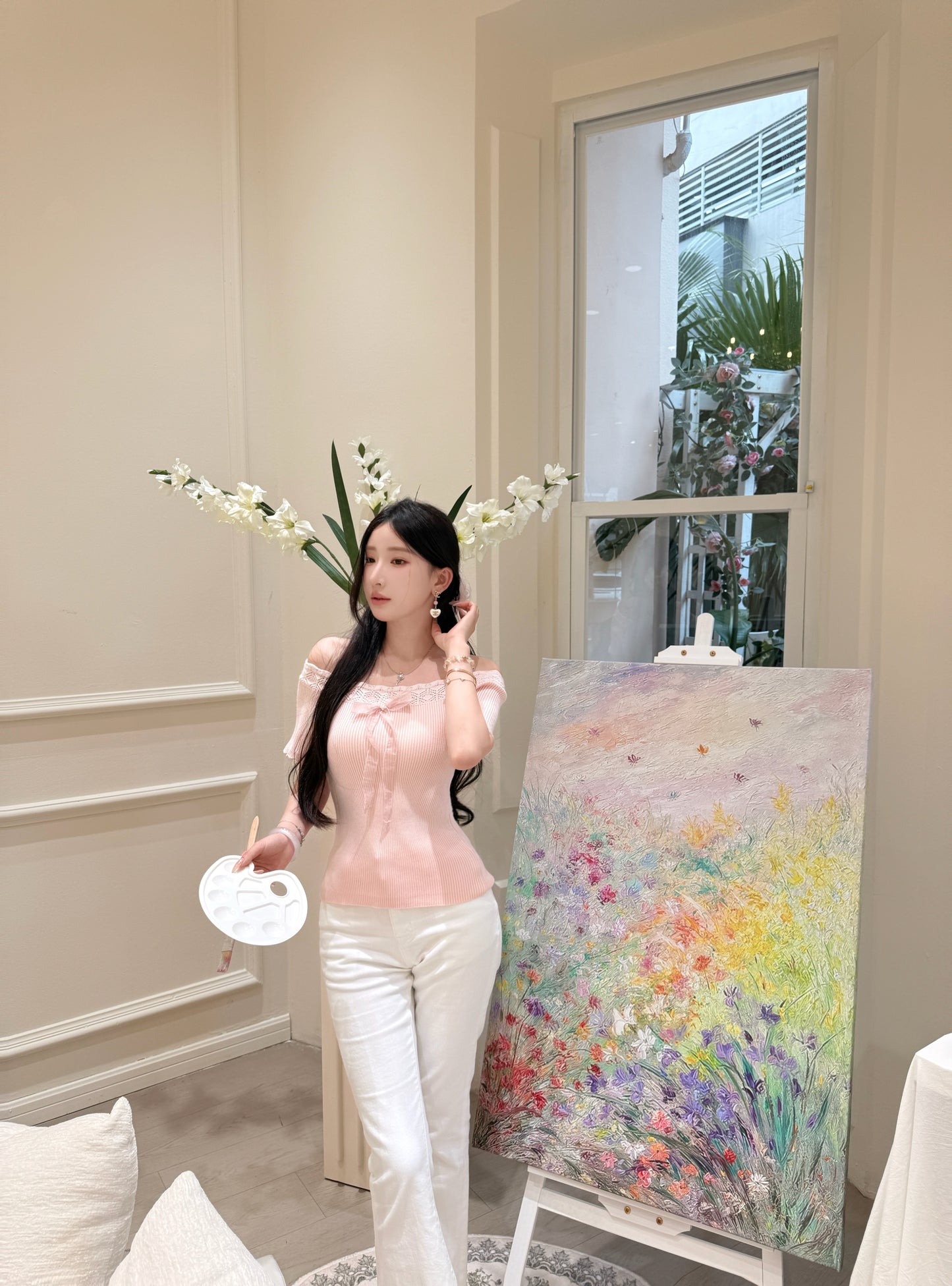[Versatile] Ribbon Knitted Top (MY902)