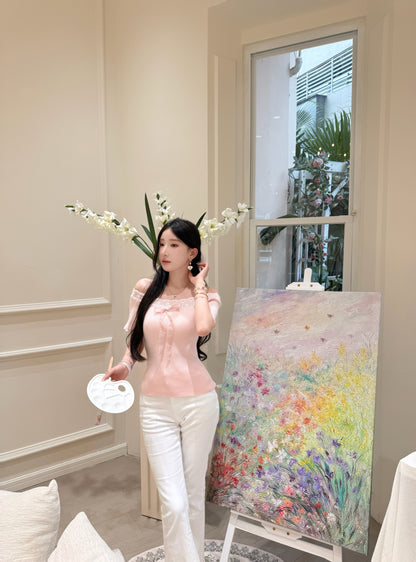 [Versatile] Ribbon Knitted Top (MY902)