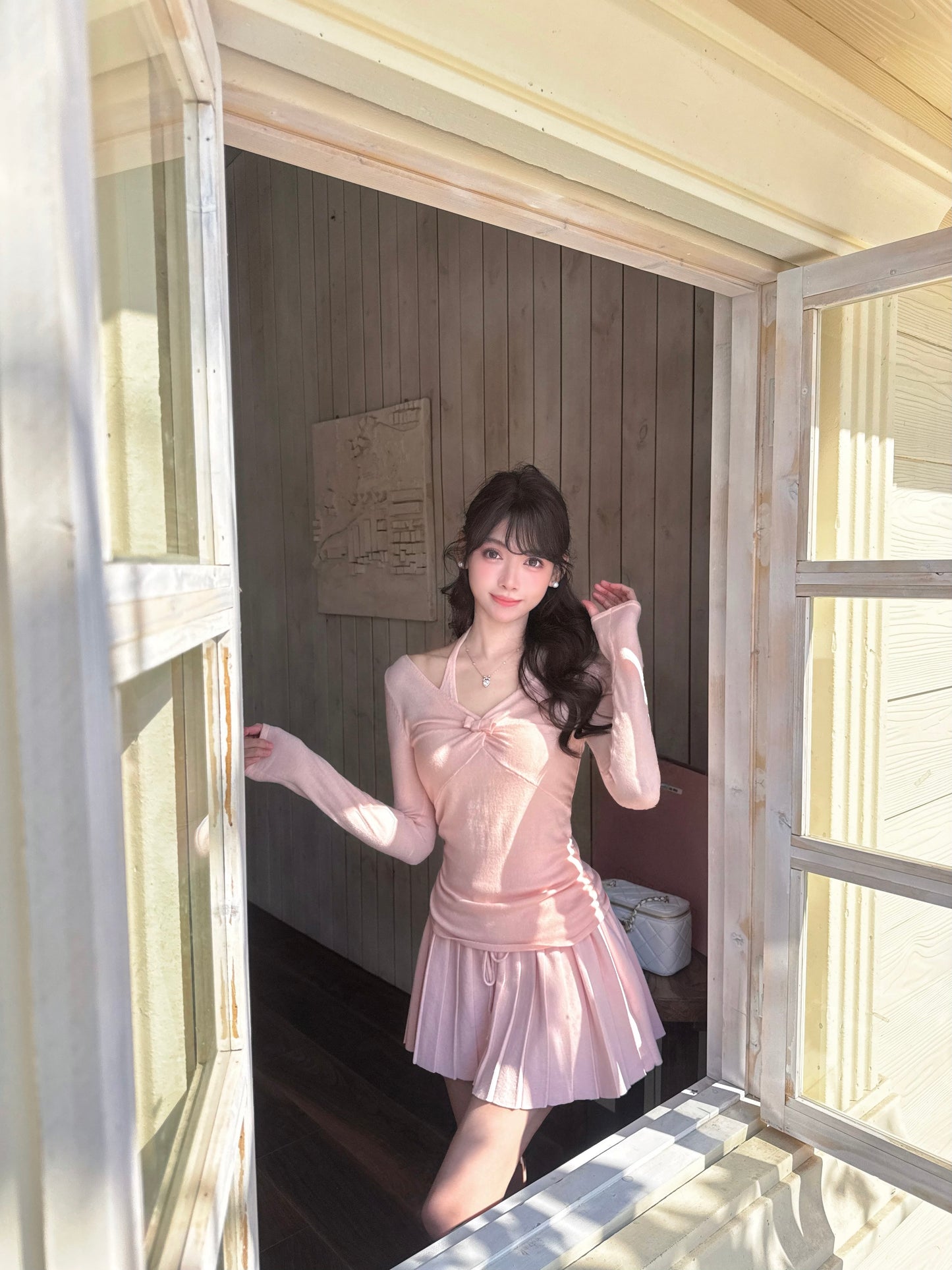 [Girly] Knitted Pleated Skirt