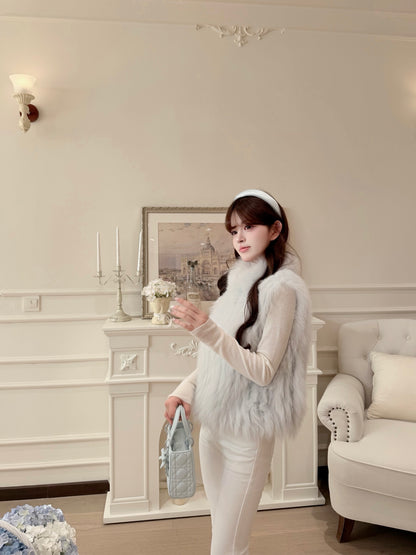 [Luxe] Bestseller Fox Fur Sleeveless Vest (PC-009)