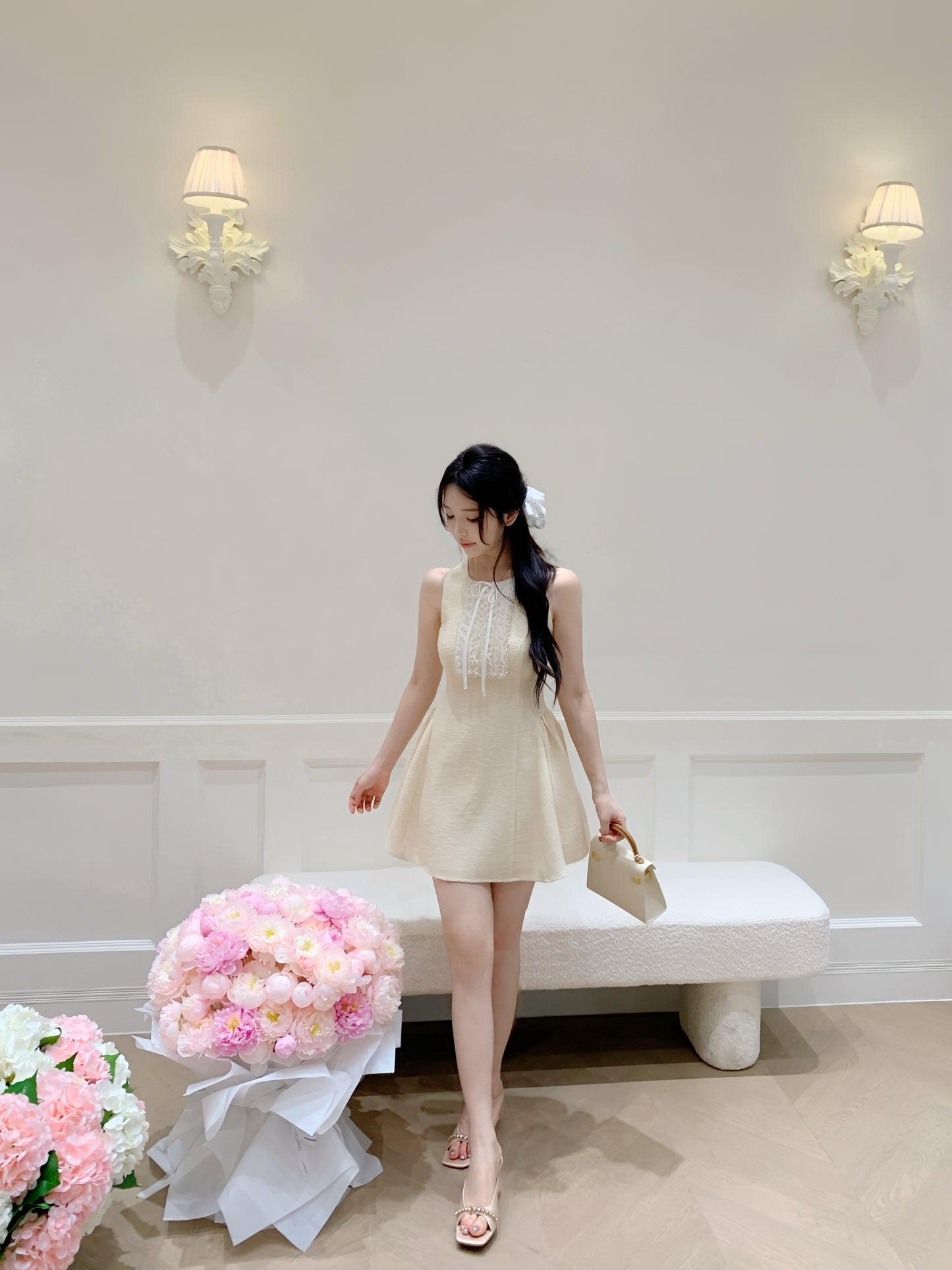 [Workwear] Girly Lace Slimfit Dress (Q1152)