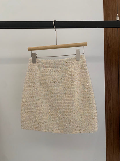 [Workwear] OL Tweed Blazer + Skirt Set