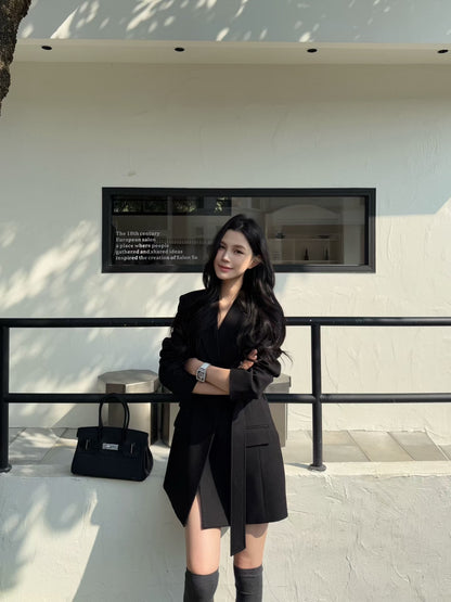 [Stylish] Designer Slimfit Blazer Skirt (with belt)
