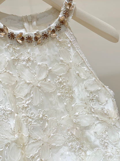 [Wedding Guest] French Lace Halter Dress (QF075)