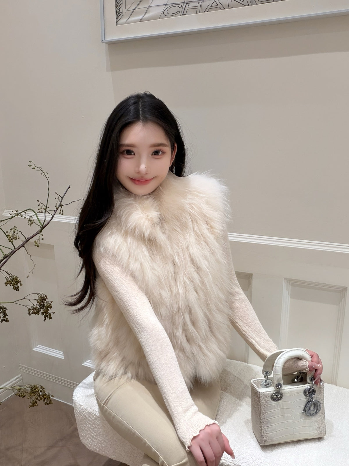 [Luxe] Bestseller Fox Fur Sleeveless Vest (PC-009)