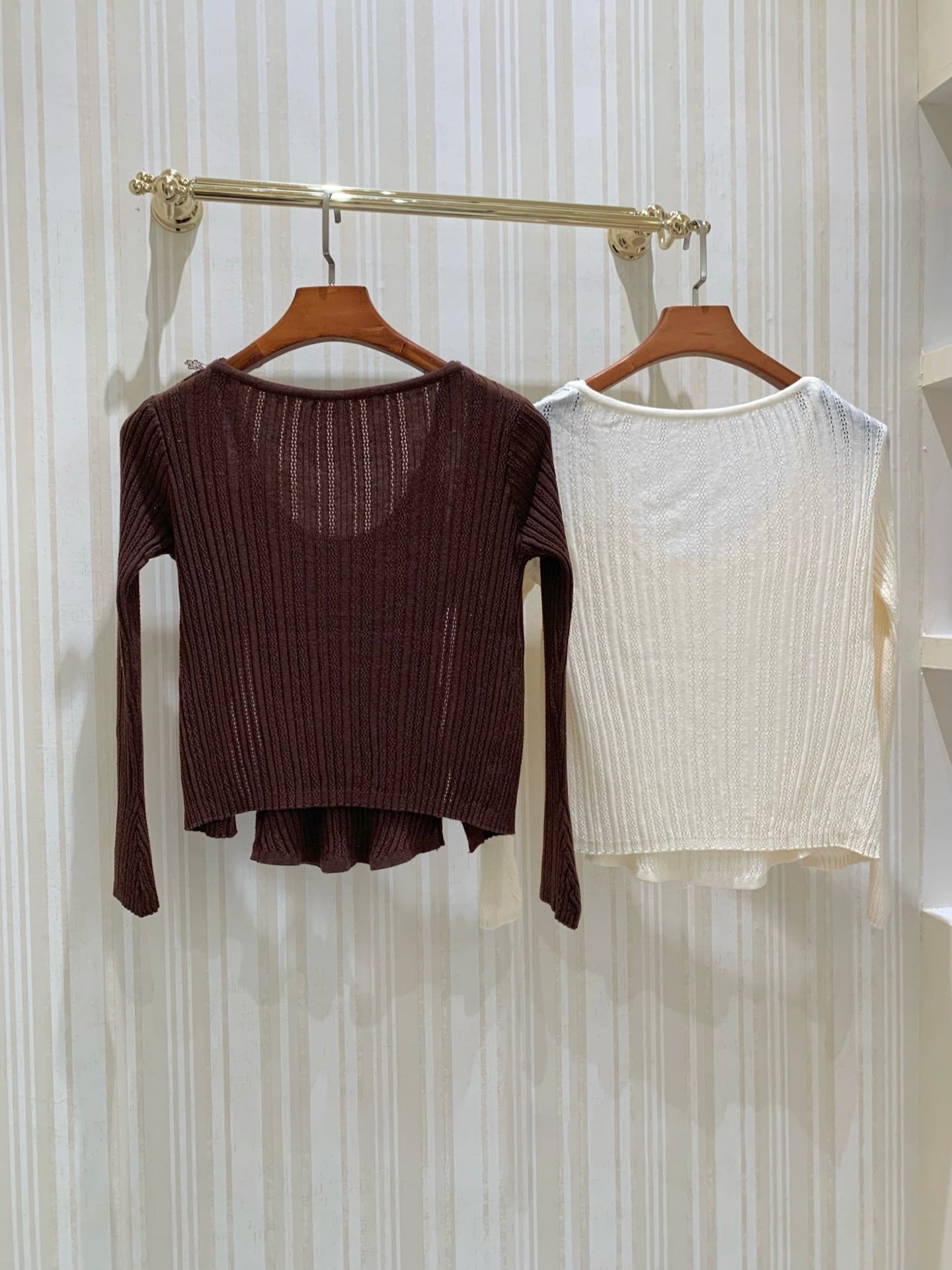 [Dating] Pearl Lace Trim Cami and Knit Cardigan Set (QH-08)