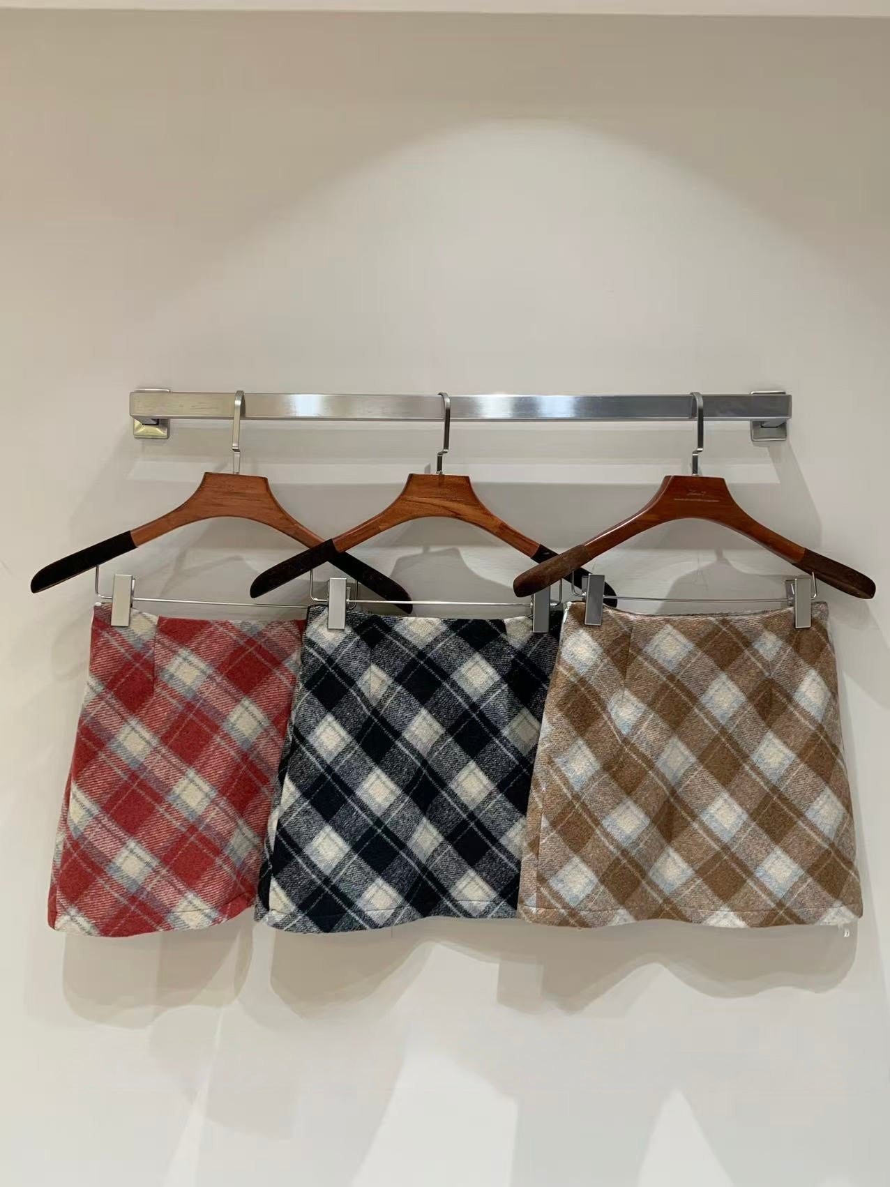 [Classic] Winter A-Line Plaid Skirt