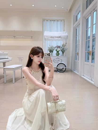 [Wedding Guest] French Lace Halter Dress (QF075)