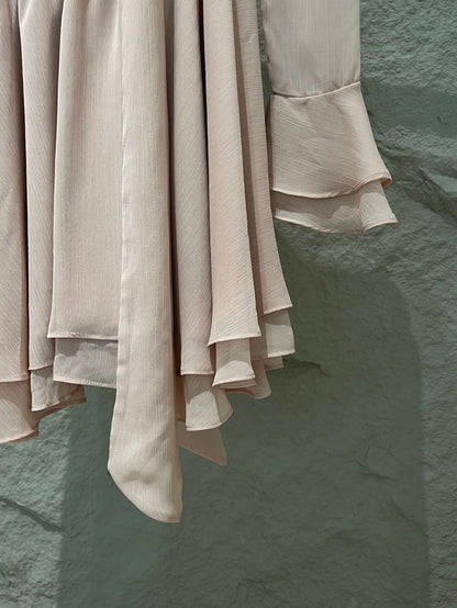 [Girly] White label V-neck Long-sleeve Elegant Dress
