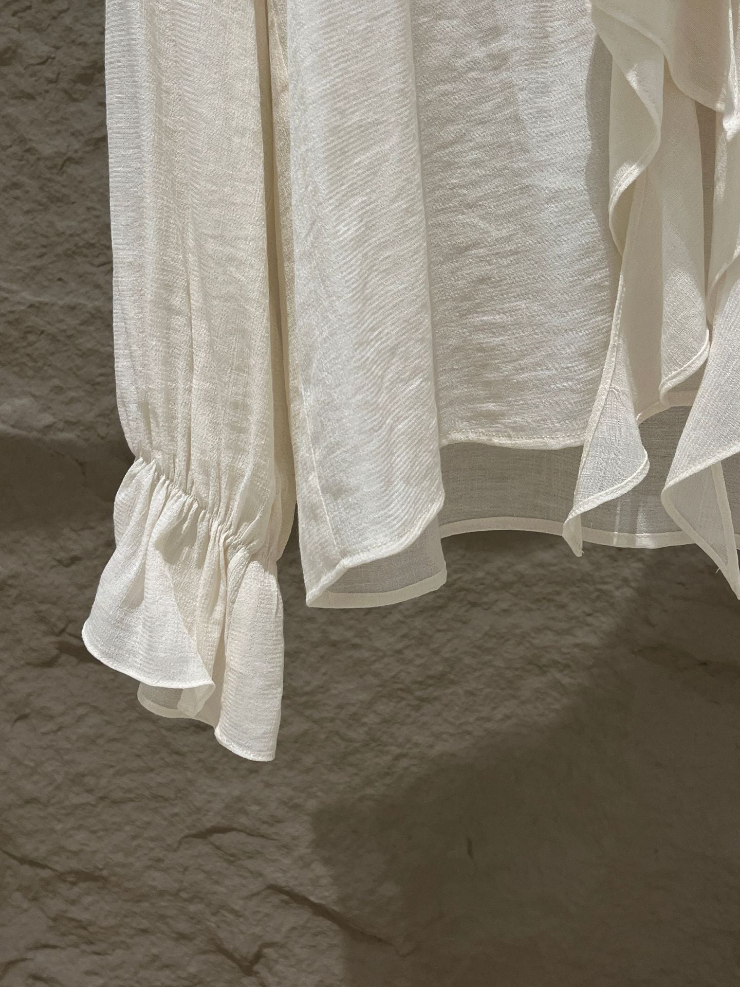 [Elegant] Autumn V-neck chiffon Top