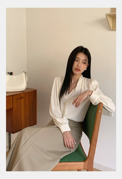 [Workwear] Designer High Waist Midi Pleated Skirt