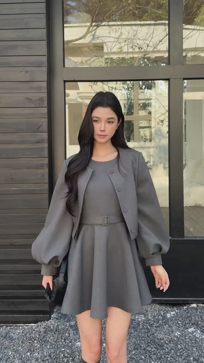 [Best-Selling] Elegant Office Lady 2-Piece Set (V26026)