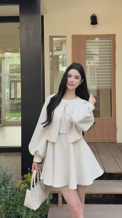[Best-Selling] Elegant Office Lady 2-Piece Set (V26026)