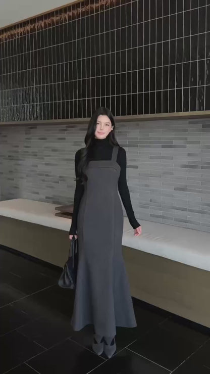 [Elegant] Woolen Fishtail Vest Skirt