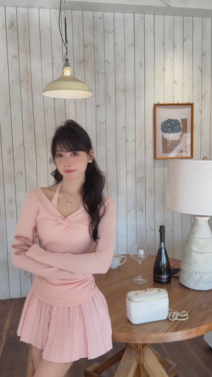 [Girly] Knitted Pleated Skirt