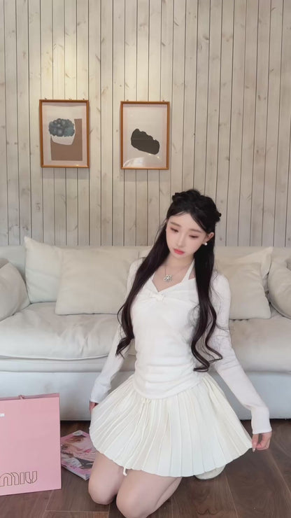 [Girly] Knitted Pleated Skirt