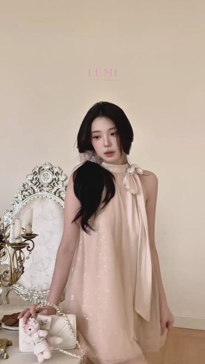 [Stylish] Flowy Lace Mini Dress (Q1119)